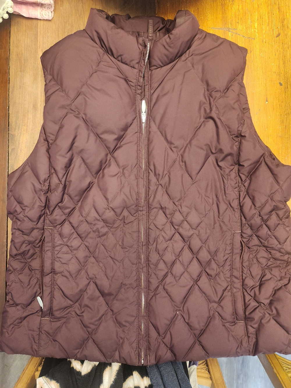 Eddie Bauer Quilted Puffer Vest in Plum